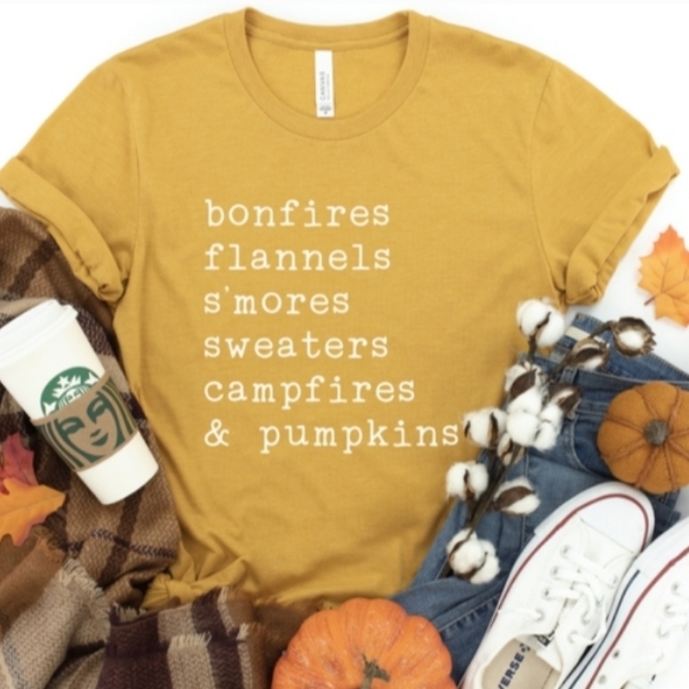 NEW Bonfire Mustard Tee - Picture 2 of 2